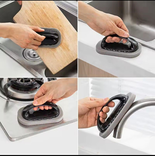Handheld sponge scourer with - handheld, sponge/scourer