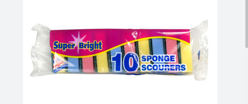 10x multicoloured sponge - 10x,